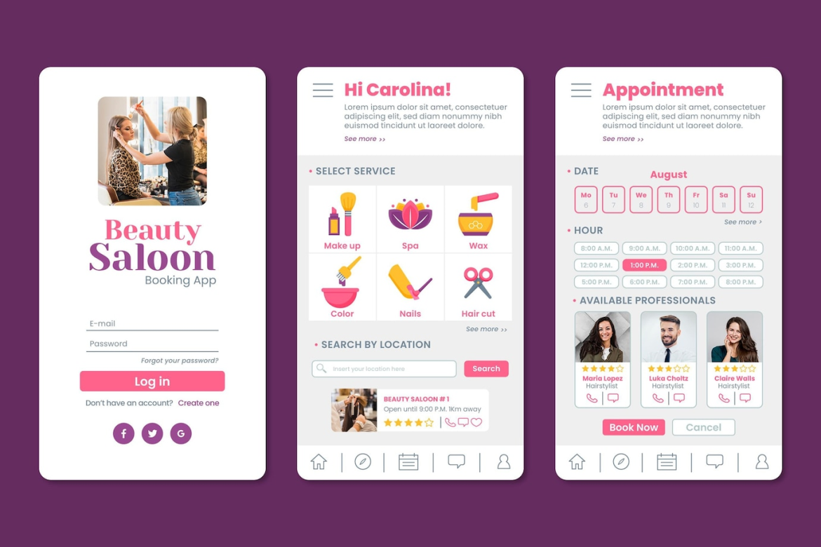 salon services apps