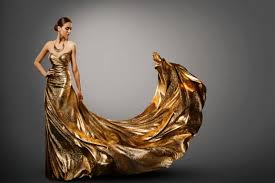 gold dress